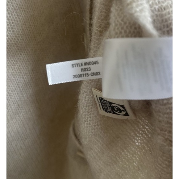 Madewell Alpaca Blend V-Neck Cardigan Sweater Beige Tan Heather Ecru Knit Medium - Picture 5 of 5